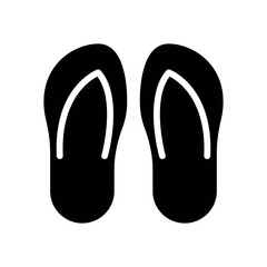 summer beach or holiday related summer beach slippers or footwear vector in solid design,