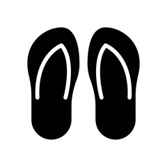 summer beach or holiday related summer beach slippers or footwear vector in solid design,