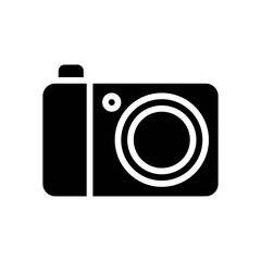 summer beach or holiday related summer beach camera for photos with flash vector in solid design,