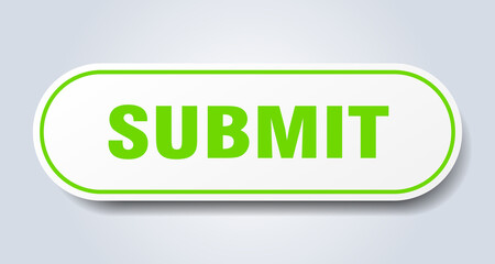 submit sign. rounded isolated button. white sticker