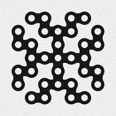 Abstract Cross Pattern Dots Logo generative computational art illustration