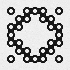 Abstract Cross Pattern Dots Logo generative computational art illustration