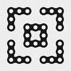 Abstract Cross Pattern Dots Logo generative computational art illustration