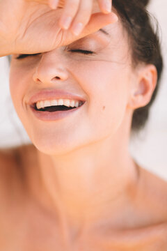 happy woman in love