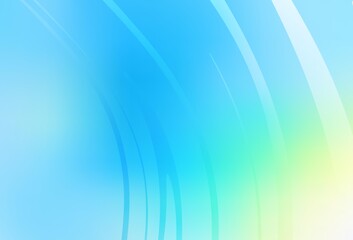 Obraz premium Light Blue, Green vector background with curved lines.