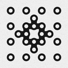 Abstract Cross Pattern Dots Logo generative computational art illustration