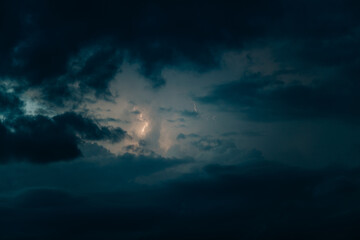 Storm at sunset