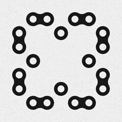 Abstract Cross Pattern Dots Logo generative computational art illustration