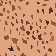 Seamless pattern created by several objects set to Spotted hyena stripe