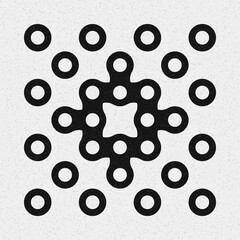 Abstract Cross Pattern Dots Logo generative computational art illustration