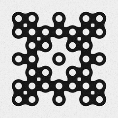 Abstract Cross Pattern Dots Logo generative computational art illustration