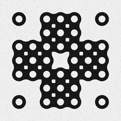 Abstract Cross Pattern Dots Logo generative computational art illustration