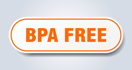 bpa free sign. rounded isolated button. white sticker