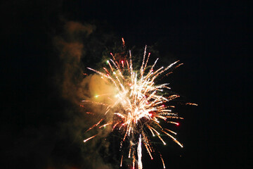 Colorful fireworks in the sky during the night