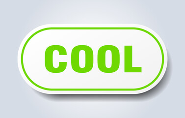 cool sign. rounded isolated button. white sticker