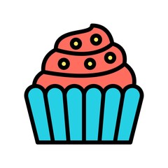 baby toy related cup ice cream with strips on cup vectors with editable stroke,