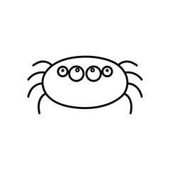 halloween spider icon, line style design