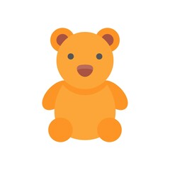 baby toy related baby tedy bear with hand and legs for baby or kids vectors in flat style,