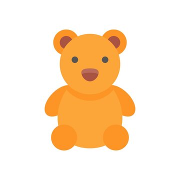 baby toy related baby tedy bear with hand and legs for baby or kids vectors in flat style,