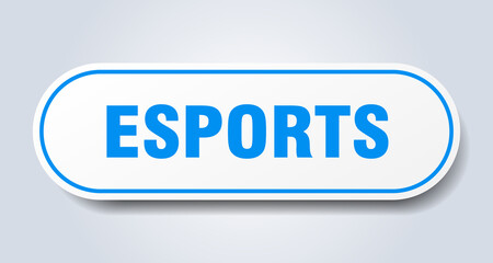 esports sign. rounded isolated button. white sticker