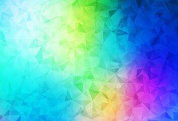 Light Blue, Green vector triangle mosaic template.