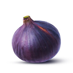 One whole fig isolated on white background