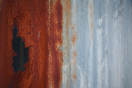 beautiful textured, old and weathered patina on corrugated tin sheds and fences