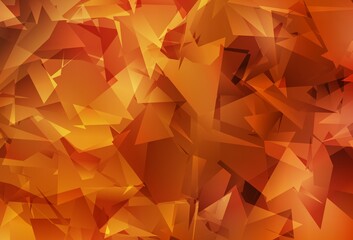 Light Orange vector polygonal background.