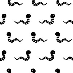 Seamless Pattern with snake design cartoon style.