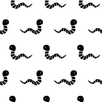 Seamless Pattern with snake design cartoon style.