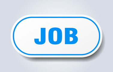 job sign. rounded isolated button. white sticker