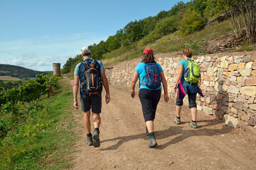 wanderer auf der Hiwweltour heideblick