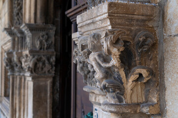 Relief on the door of the Rector's Palace in Dubrovnik