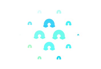 Obraz premium Light Blue, Green vector template with rainbow signs.