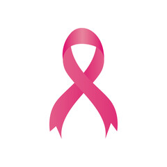 ribbon of breast cancer awareness icon