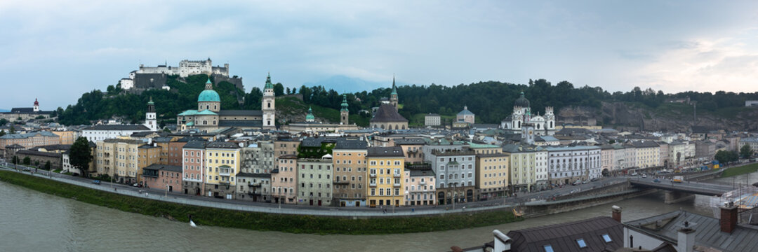 Panorama over the city of Salzburg