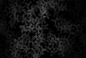 Dark Gray vector template with artificial intelligence structure.