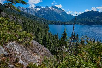 Blue Bedwell Lake and Big Interior Mountain, Central Vancouver Island