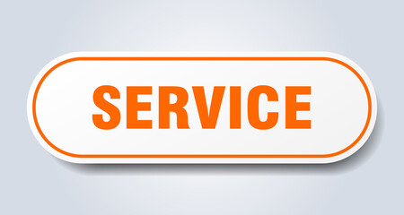 service sign. rounded isolated button. white sticker