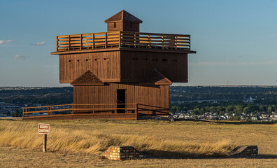 1907 Abraham Lincoln State Park, Mandan North Dakota,, Mandan On-A-Slant Indian Village, and...