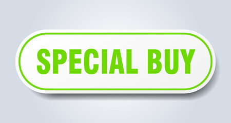 special buy sign. rounded isolated button. white sticker