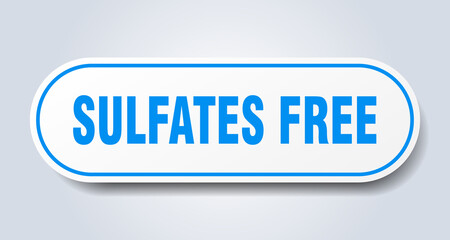 sulfates free sign. rounded isolated button. white sticker