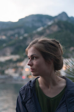 Young girl on the Amalfi Coast