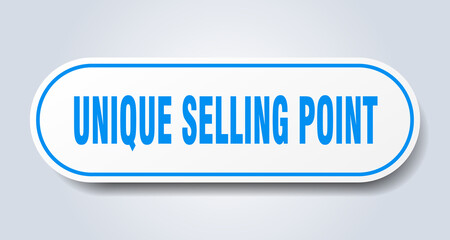 unique selling point sign. rounded isolated button. white sticker