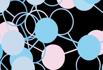 Dark Pink, Blue vector backdrop with dots.