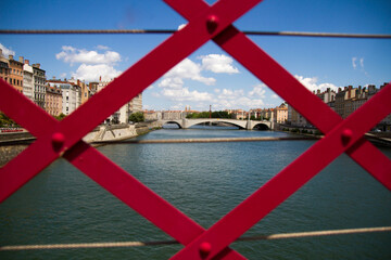 Pont Bonaparte depuis la Passerelle Saint Georges - Lyon