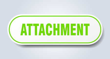 attachment sign. rounded isolated button. white sticker