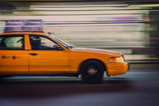 Yellow Cab in Manhattan, New York