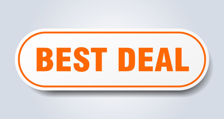 best deal sign. rounded isolated button. white sticker