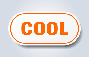 cool sign. rounded isolated button. white sticker